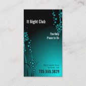 Bold Night Club Visitekaartje Modern Aqua Black (Achterkant)