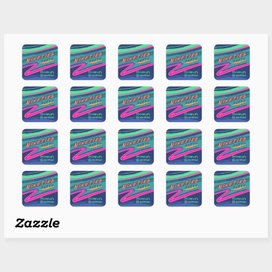 Bold Nineties Party Sticker (Vel)