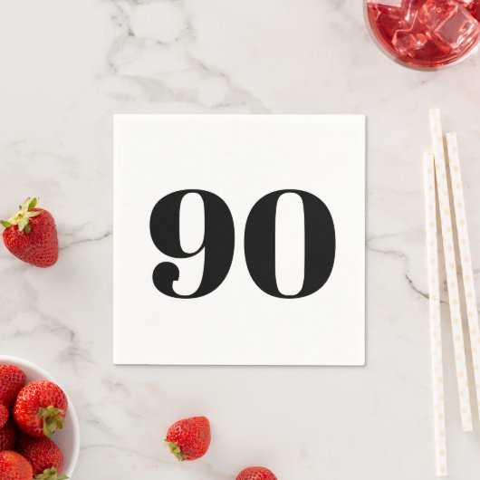 Bold Ninetieth Birthday Cocktail Napkins Servet (Insitu)