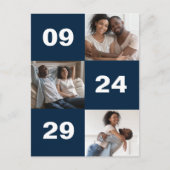 Bold-nummer foto bruiloft aankondigingskaart (Voorkant)