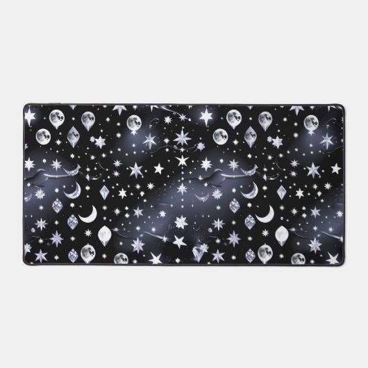 Bold Onyx Celestial Moon for Modern Workspaces Bureaumat (Voorkant)