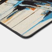 Bold Orange Blue Sweeping Lines Mid Century Bureaumat (Hoek)