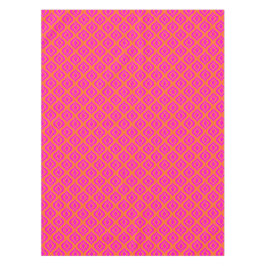 Bold Orange Hot Pink Summer Ikat Ogee Art Pattern Tafelkleed