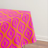 Bold Orange Hot Pink Summer Ikat Ogee Art Pattern Tafelkleed (Voorbeeld)