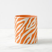 Bold Orange Tiger Stripe Pattern Mok (Midden)