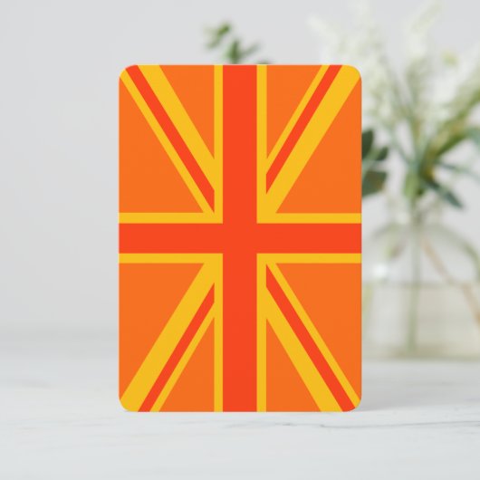 Bold Oranje Union Jack British Flag Swag (Staand voorkant)