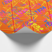 Bold Oranje Union Jack British Flag Swag Cadeaupapier (Hoek)