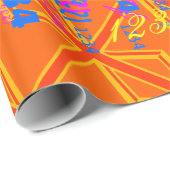 Bold Oranje Union Jack British Flag Swag Cadeaupapier (Rol Hoek)