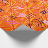 Bold Oranje Union Jack British Flag Swag Cadeaupapier (Hoek)