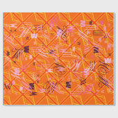 Bold Oranje Union Jack British Flag Swag Cadeaupapier (Vlak)