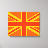 Bold Oranje Union Jack British Flag Swag Canvas Afdruk (Voorkant)