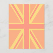 Bold Oranje Union Jack British Flag Swag Flyer (Achterkant)