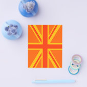 Bold Oranje Union Jack British Flag Swag Flyer (Enkel)