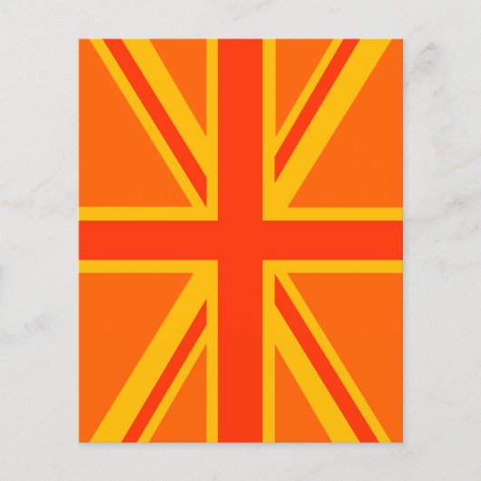 Bold Oranje Union Jack British Flag Swag Flyer (Voorkant)