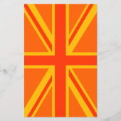 Bold Oranje Union Jack British Flag Swag Flyer (Voorkant)
