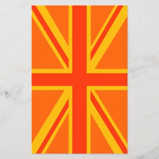 Bold Oranje Union Jack British Flag Swag Flyer (Voorkant)