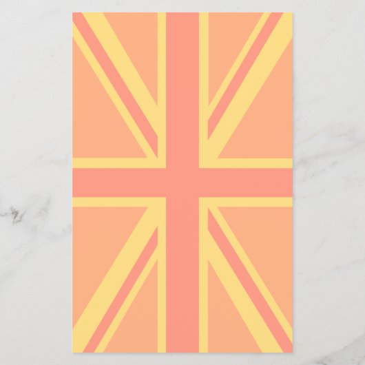 Bold Oranje Union Jack British Flag Swag Flyer (Achterkant)