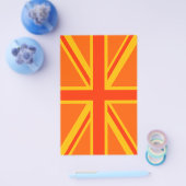 Bold Oranje Union Jack British Flag Swag Flyer (Enkel)