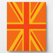 Bold Oranje Union Jack British Flag Swag Fotoplaat (Voorkant)