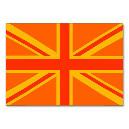 Bold Oranje Union Jack British Flag Swag Kaart (Voorkant)