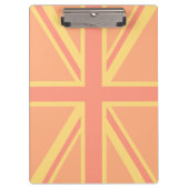 Bold Oranje Union Jack British Flag Swag Klembord (Voorkant)
