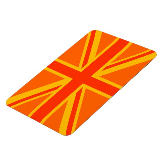 Bold Oranje Union Jack British Flag Swag Magneet (Linkerzijde)