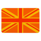 Bold Oranje Union Jack British Flag Swag Magneet (Horizontaal)