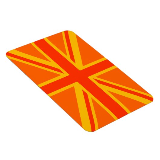 Bold Oranje Union Jack British Flag Swag Magneet (Rechterzijde)