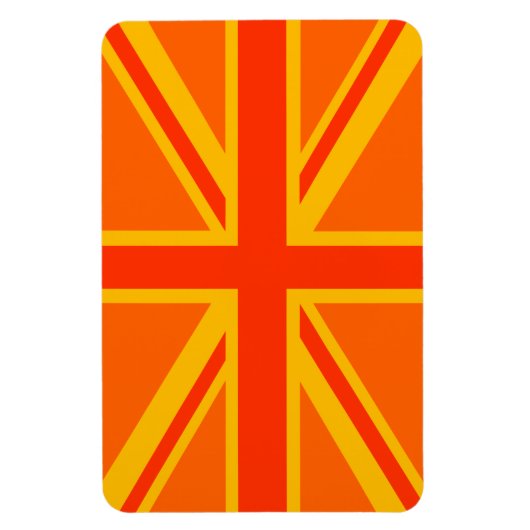 Bold Oranje Union Jack British Flag Swag Magneet (Verticaal)
