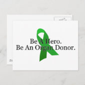 Bold Organ Donor Briefkaart (Voorkant / Achterkant)