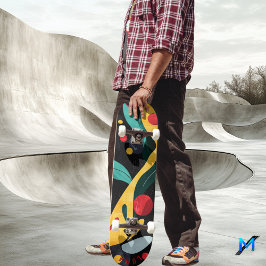 Bold Organic Flow - Moderne Abstracte minimalist Persoonlijk Skateboard