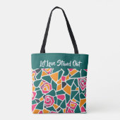 Bold Outline Rose Love - Let love stand out Tote Bag (Achterkant)