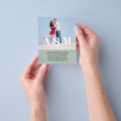 BOLD Over! Foto Verbintenis Aankondiging Uitnodigi Flyer (Hand)