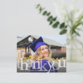 Bold Overlay Afstuderen Bedankt Briefkaart (Staand voorkant)