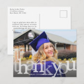 Bold Overlay Afstuderen Bedankt Briefkaart (Voorkant / Achterkant)