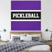 Bold Paars Black Sports Letters PICKLEBALL Text Canvas Afdruk (Insitu (Slaapkamer))