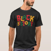 Bold Pan-African "Black History" Pride Design T-shirt (Voorkant)
