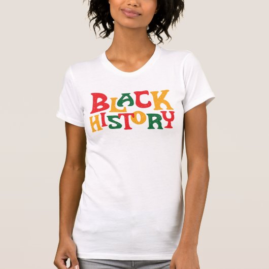 Bold Pan-African "Black History" Pride Design T-shirt (Voorkant)
