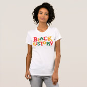 Bold Pan-African "Black History" Pride Design T-shirt (Voorkant volledig)