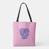 Bold Pansy Bloom Canvas tas (Achterkant)