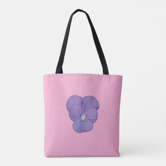 Bold Pansy Bloom Canvas tas (Achterkant)