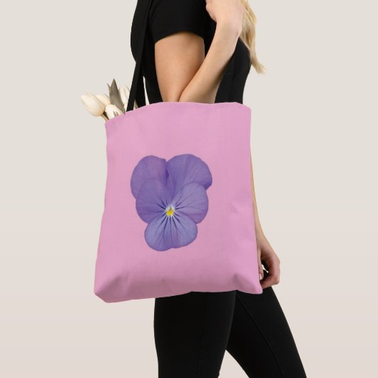 Bold Pansy Bloom Canvas tas (Dichtbij)
