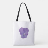 Bold Pansy Bloom Canvas tas (Achterkant)