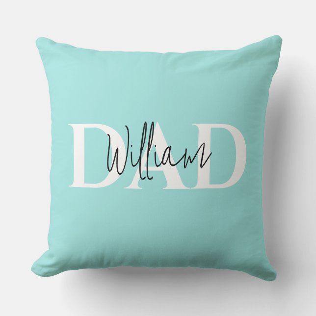 Bold Pastel DAD | Modern Vaderdag cadeau Kussen (Voorkant)