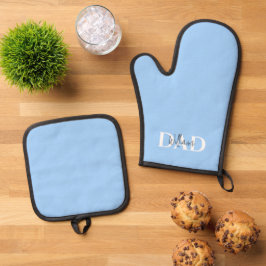 Bold Pastel DAD | Modern Vaderdag cadeau Ovenwant & Pannenlap Set