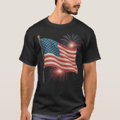 Bold Patriotic Eagle 4th of July T-shirt (Voorkant)