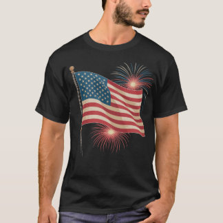 Bold Patriotic Eagle 4th of July T-shirt