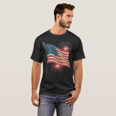 Bold Patriotic Eagle 4th of July T-shirt (Voorkant volledig)