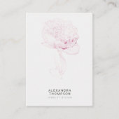 Bold Peony Modern Floral Sketch Sieraden Display Visitekaartje (Voorkant)
