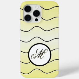 Bold Personal Initial On Mellow Butter Yellow iPhone 15 Pro Max Hoesje